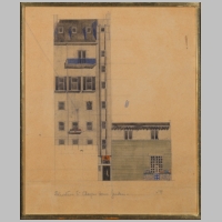 Mackintosh, Studio-house for Harold Squire, Chelsea, London, South elevation, The British Museum,.jpg